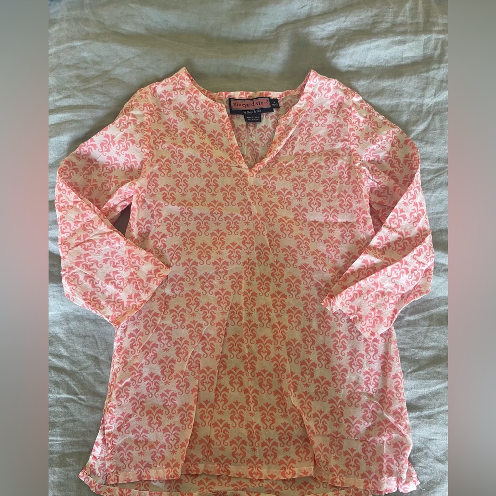 Vineyard Vines Pink 3/4 Sleeve Top